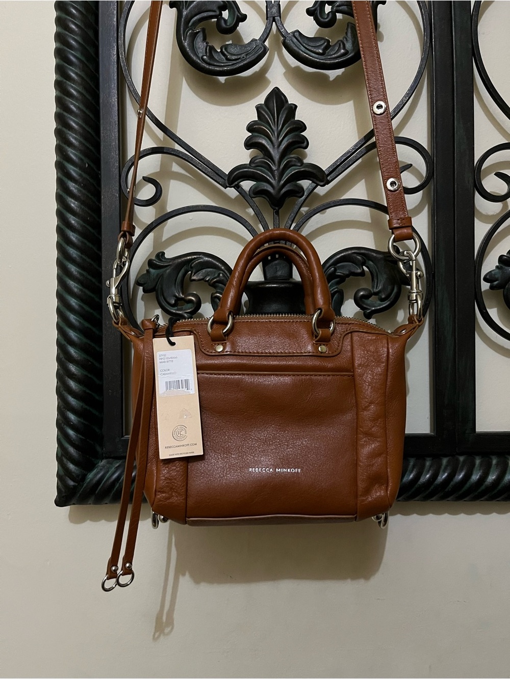 Rebecca Minkoff Brown Leather Mini Crossbody Satchel
